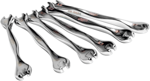 Ergo Spoke Wrench Set Polished, Silver