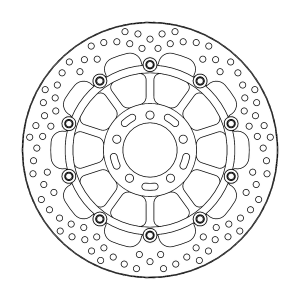 Halo Series Floating Rotor Black, Stainless Steel