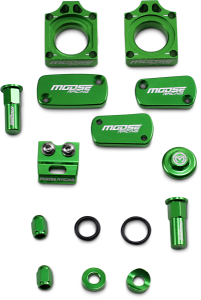 MOOSE RACING Bling Pack Kit Green, Anodized 