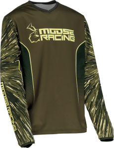 Tricou copii Moose Racing Agroid Olive/Tan