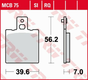 Placute frana spate TRW Organice APRILIA AF-1 / ET 50 '87-'90/ AF-1 125 '88-'92/ RS 250 '95-'02/YAMAHA SZR 660 '95-'98