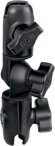 Double Socket Arm With Swivel Black 