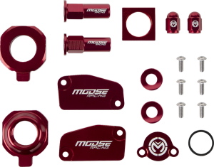 MOOSE RACING Bling Pack Kit Red, Anodized 