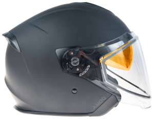 AMOQ Cluster Electric visor Jet Helmet Blackout XS