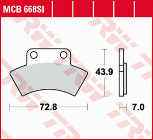 Placute frana spate TRW Sinterizate OFFROAD CF MOTO CF 500 TERRALANDER '11 -'13/RANGER 500 '10 -'15/POLARIS TRAIL BLAZER / BOSS '91 -'99/SCRAMBLER / SPORTSMAN 500 '96 -'97