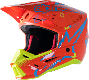 Casca Alpinestars Supertech M5 Action 2 Orange/Cyan/Yellow